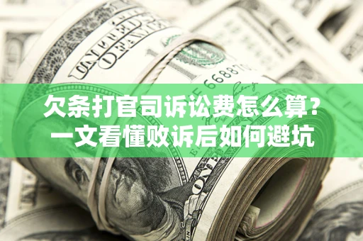 武汉欠条打官司诉讼费怎么算？一文看懂败诉后如何避坑
