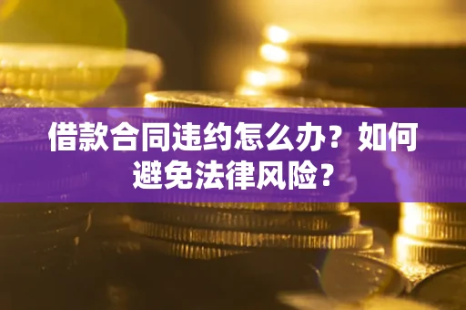 武汉借款合同违约怎么办？如何避免法律风险？