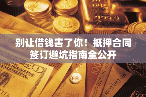 武汉别让借钱害了你！抵押合同签订避坑指南全公开